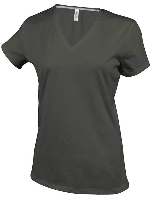 LADIES' SHORT SLEEVE V-NECK T-SHIRT