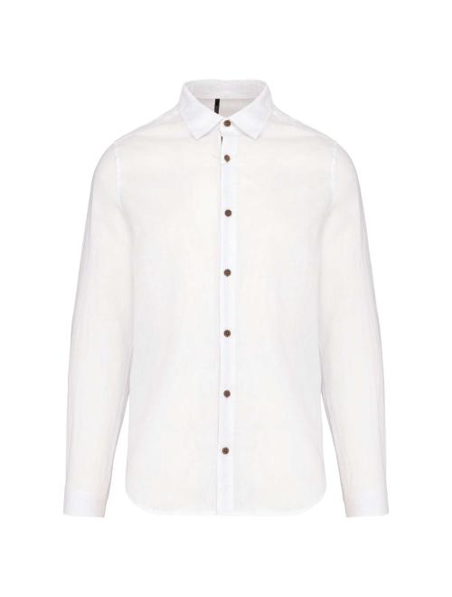 MEN'S LONG SLEEVE LINEN AND COTTON SHIRT