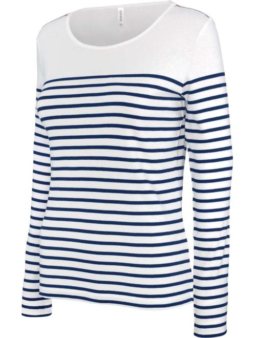 LADIES’ LONG-SLEEVED BRETON STRIPE TOP LADIES’ LONG-SLEEVED BRETON STRIPE TOP