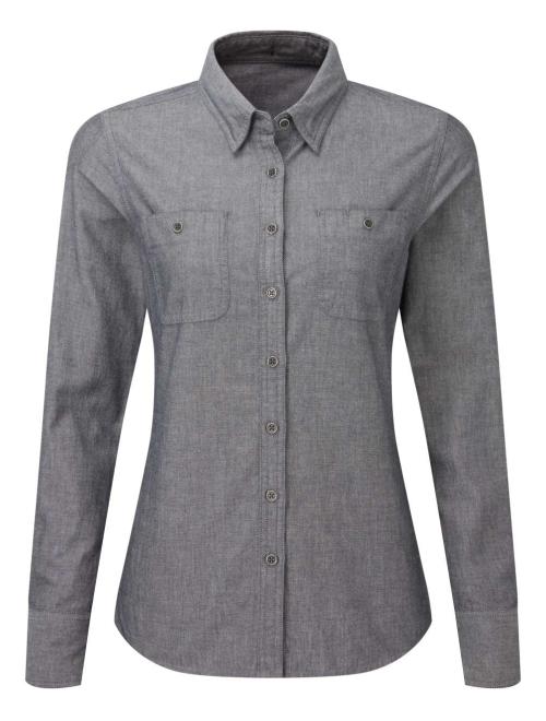 WOMEN'S ORGANIC CHAMBRAY FAIRTRADE SHIRT WOMEN'S ORGANIC CHAMBRAY FAIRTRADE SHIRT