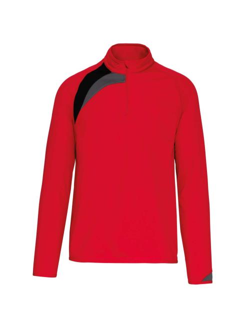 ADULTS' ZIP NECK TRAINING TOP