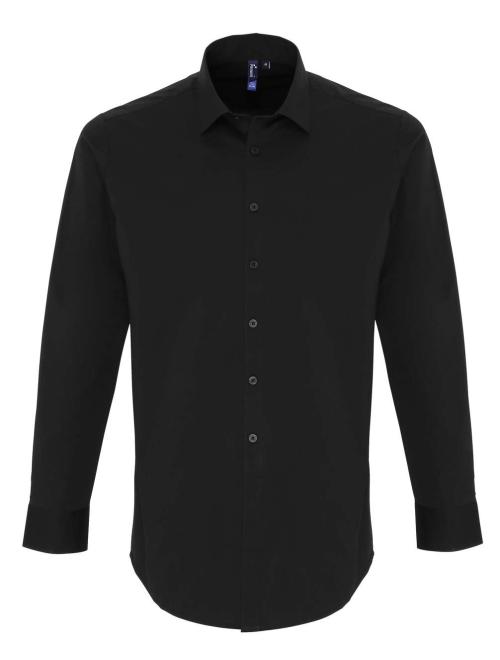 MEN'S STRETCH-FIT COTTON POPLIN LONG SLEEVE SHIRT