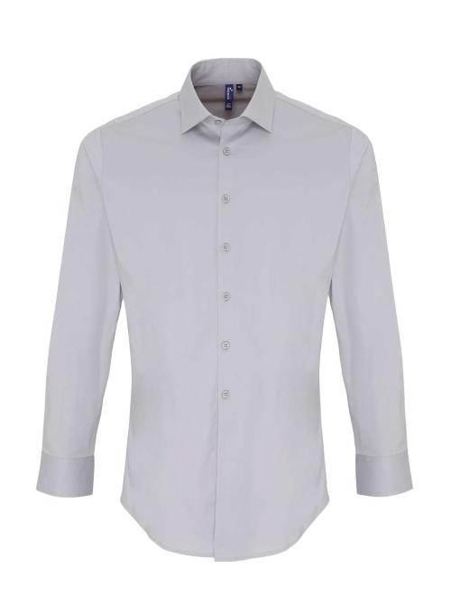 MEN'S STRETCH-FIT COTTON POPLIN LONG SLEEVE SHIRT