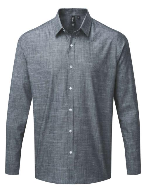 MEN'S COTTON SLUB CHAMBRAY LONG SLEEVE SHIRT