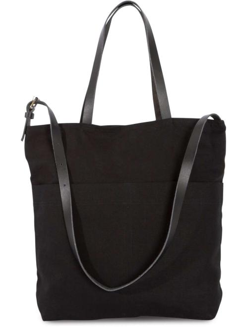 HANDBAG WITH LEATHER SHOULDER STRAP
