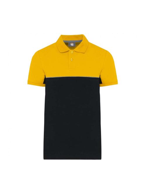 UNISEX ECO-FRIENDLY TWO-TONE SHORT SLEEVE POLO SHIRT