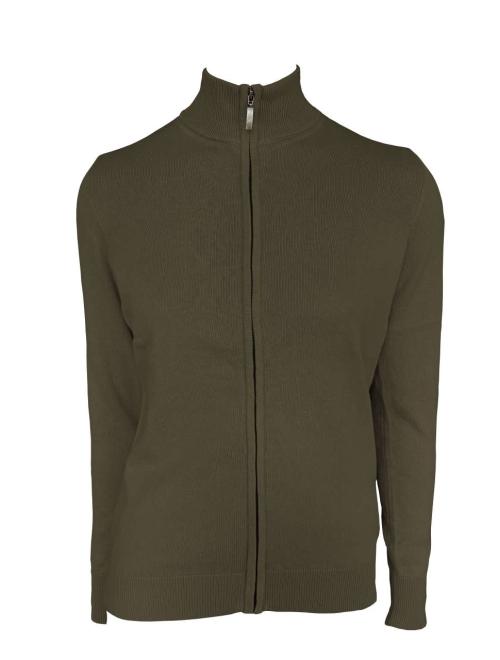 WOMEN’S FULL ZIP CARDIGAN FINE GAUGE COTTON