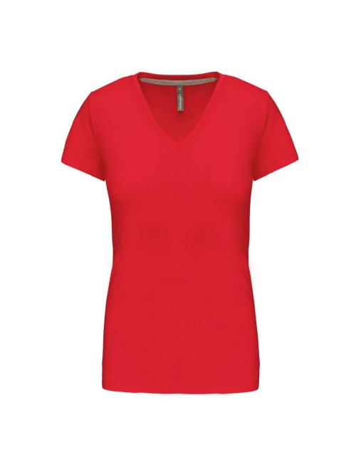 LADIES' SHORT SLEEVE V-NECK T-SHIRT