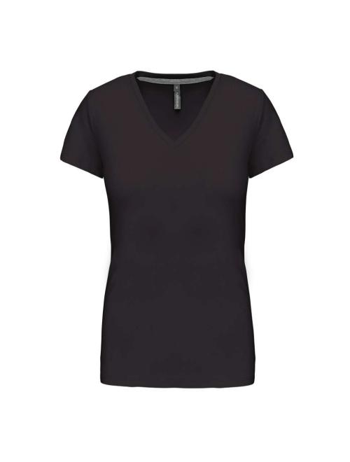 LADIES' SHORT SLEEVE V-NECK T-SHIRT