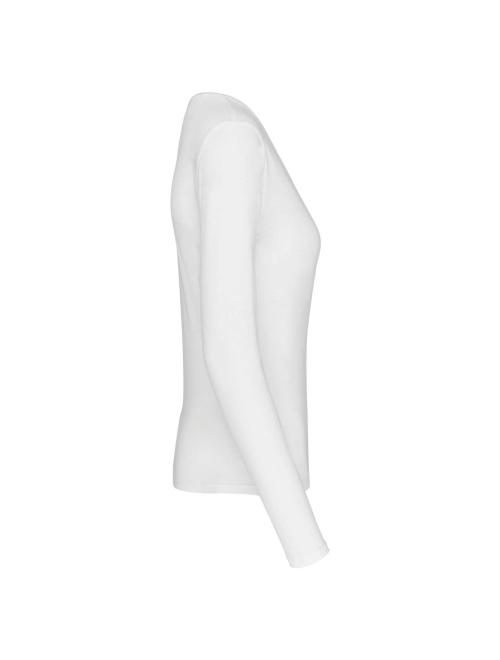 LADIES' LONG SLEEVE V-NECK T-SHIRT