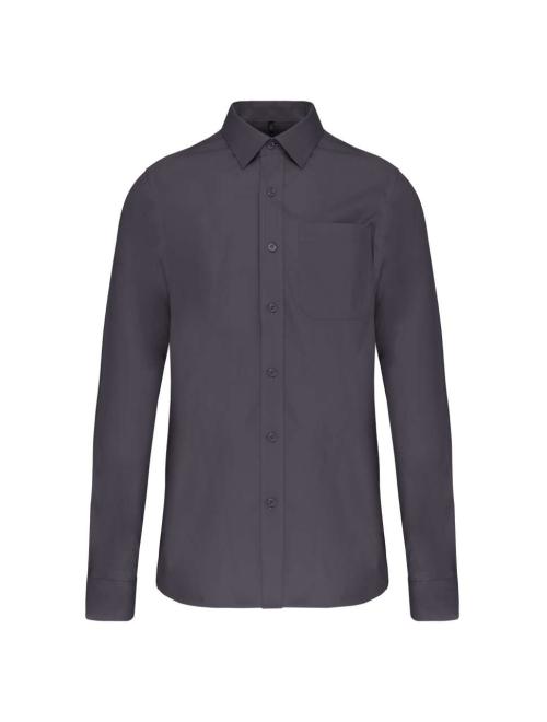 MEN'S LONG-SLEEVED COTTON POPLIN SHIRT