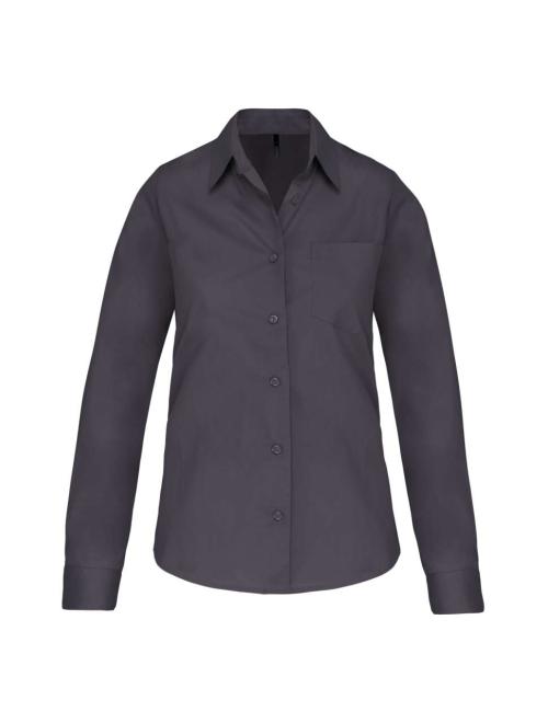LADIES' LONG-SLEEVED COTTON POPLIN SHIRT LADIES' LONG-SLEEVED COTTON POPLIN SHIRT