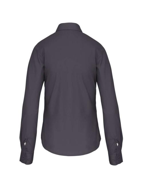 LADIES' LONG-SLEEVED COTTON POPLIN SHIRT