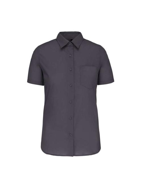 LADIES' SHORT-SLEEVED COTTON POPLIN SHIRT LADIES' SHORT-SLEEVED COTTON POPLIN SHIRT