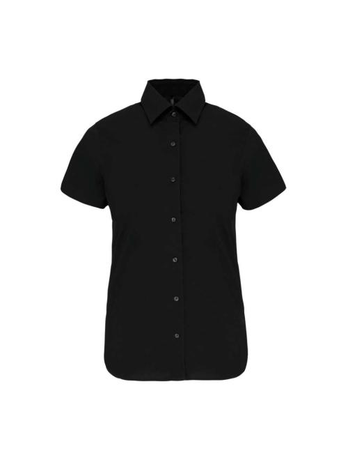 LADIES' SHORT-SLEEVED COTTON/ELASTANE SHIRT