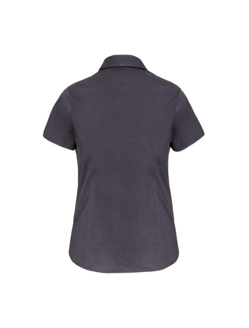 LADIES' SHORT-SLEEVED COTTON/ELASTANE SHIRT