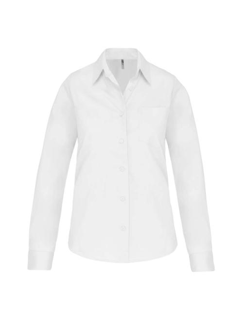 LADIES' LONG-SLEEVED COTTON POPLIN SHIRT LADIES' LONG-SLEEVED COTTON POPLIN SHIRT