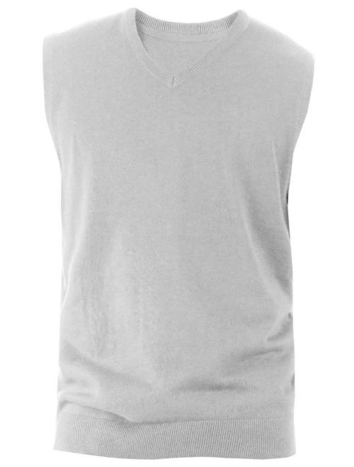 MEN'S SLEEVELESS V-NECK JUMPER