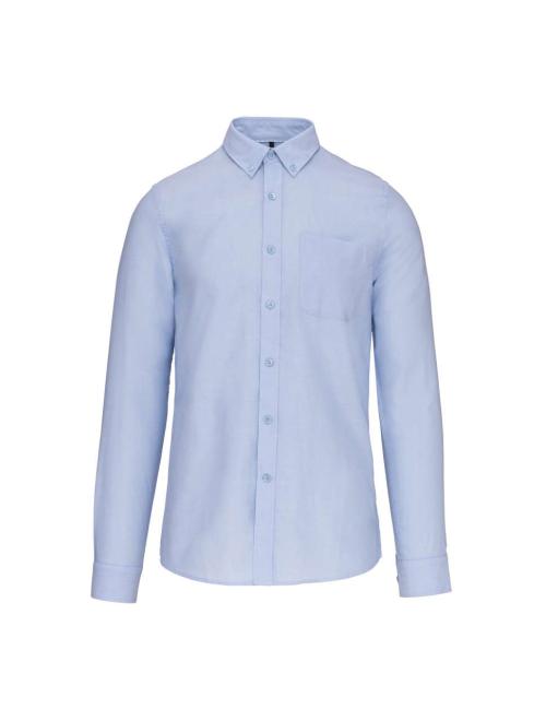 LONG-SLEEVED WASHED OXFORD COTTON SHIRT