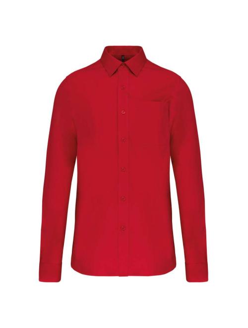 MEN'S LONG-SLEEVED COTTON POPLIN SHIRT