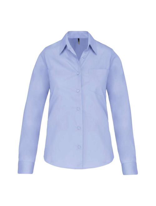 LADIES' LONG-SLEEVED COTTON POPLIN SHIRT LADIES' LONG-SLEEVED COTTON POPLIN SHIRT