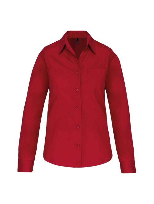 LADIES' LONG-SLEEVED COTTON POPLIN SHIRT LADIES' LONG-SLEEVED COTTON POPLIN SHIRT