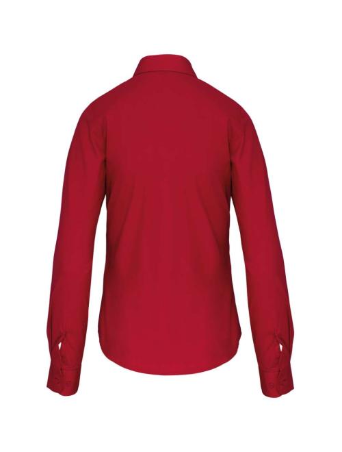 LADIES' LONG-SLEEVED COTTON POPLIN SHIRT