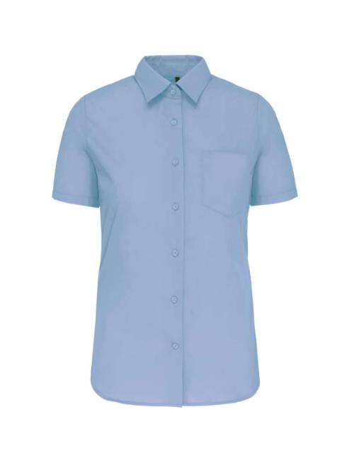 LADIES' SHORT-SLEEVED COTTON POPLIN SHIRT LADIES' SHORT-SLEEVED COTTON POPLIN SHIRT