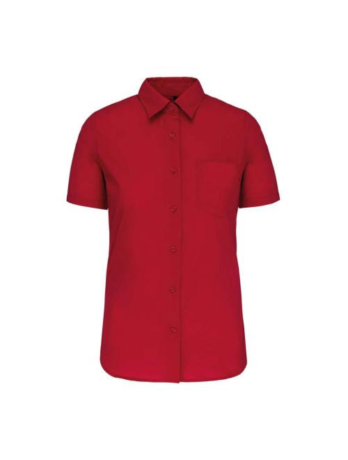 LADIES' SHORT-SLEEVED COTTON POPLIN SHIRT
