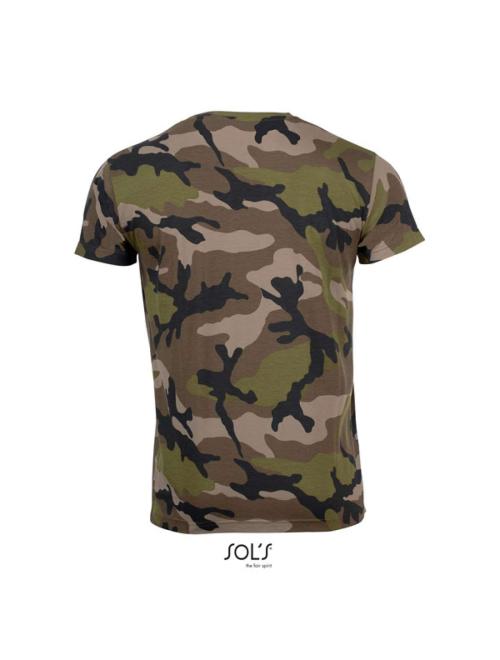 CAMO MEN ROUND COLLAR T-SHIRT