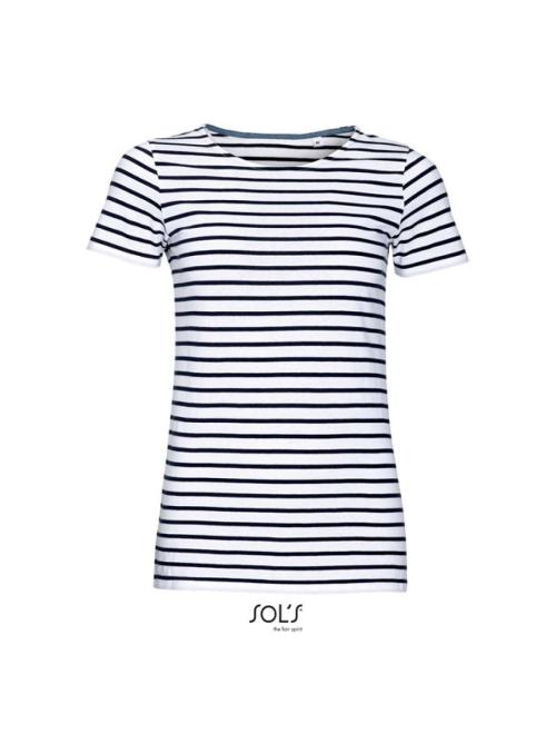 MILES WOMEN ROUND NECK STRIPED T-SHIRT MILES WOMEN ROUND NECK STRIPED T-SHIRT