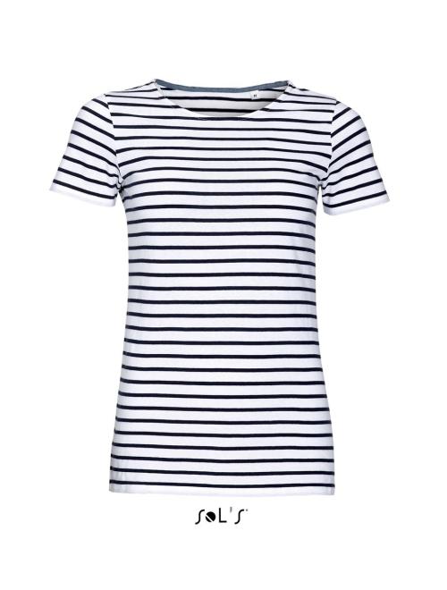 MILES WOMEN ROUND NECK STRIPED T-SHIRT MILES WOMEN ROUND NECK STRIPED T-SHIRT