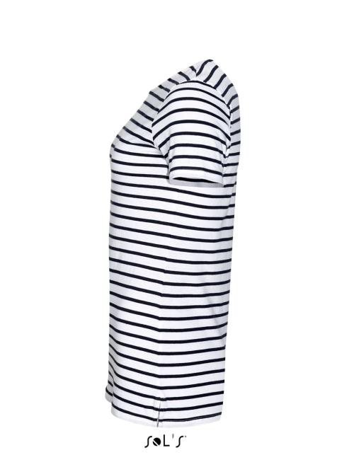 MILES WOMEN ROUND NECK STRIPED T-SHIRT MILES WOMEN ROUND NECK STRIPED T-SHIRT