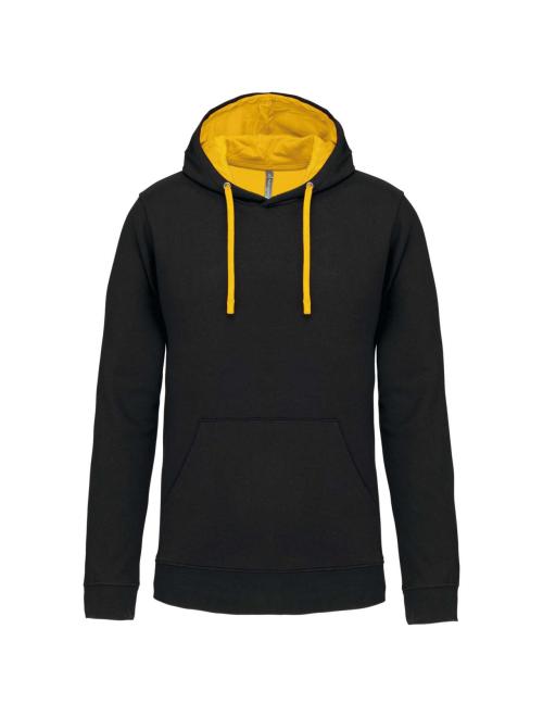MEN'S CONTRAST HOODED SWEATSHIRT