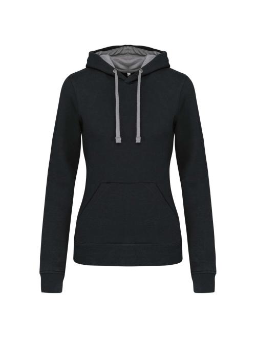 LADIES’ CONTRAST HOODED SWEATSHIRT LADIES’ CONTRAST HOODED SWEATSHIRT