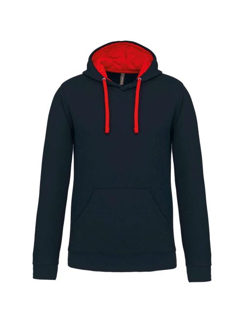 MEN'S CONTRAST HOODED SWEATSHIRT