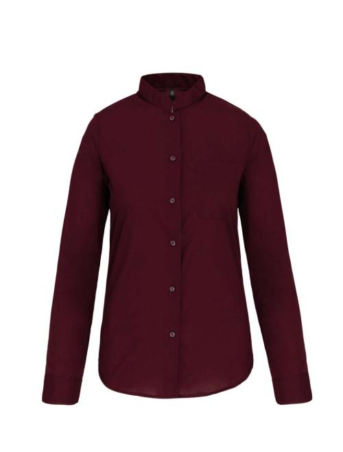 LADIES' LONG-SLEEVED MANDARIN COLLAR SHIRT LADIES' LONG-SLEEVED MANDARIN COLLAR SHIRT