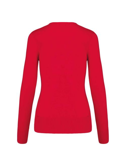 LADIES' V-NECK JUMPER