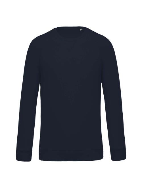 MEN'S ORGANIC COTTON CREW NECK RAGLAN SLEEVE SWEATSHIRT