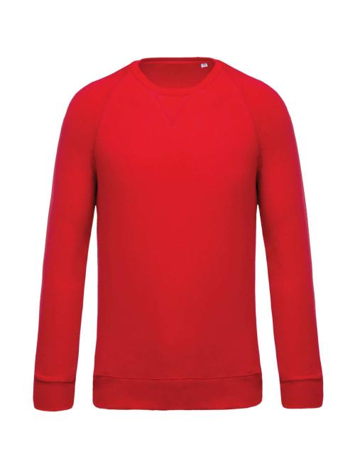 MEN'S ORGANIC COTTON CREW NECK RAGLAN SLEEVE SWEATSHIRT