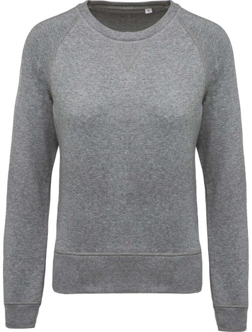 LADIES’ ORGANIC COTTON CREW NECK RAGLAN SLEEVE SWEATSHIRT