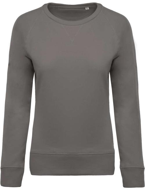 LADIES’ ORGANIC COTTON CREW NECK RAGLAN SLEEVE SWEATSHIRT