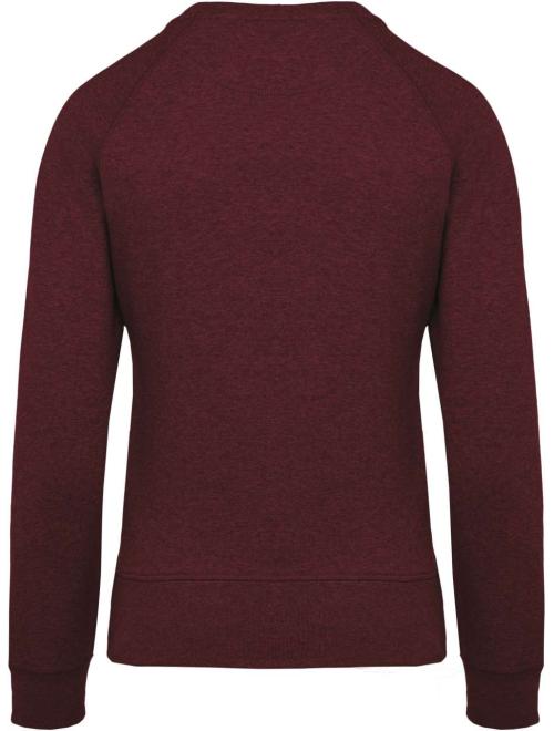 LADIES’ ORGANIC COTTON CREW NECK RAGLAN SLEEVE SWEATSHIRT