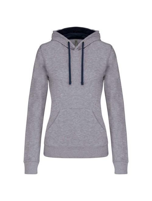LADIES’ CONTRAST HOODED SWEATSHIRT LADIES’ CONTRAST HOODED SWEATSHIRT