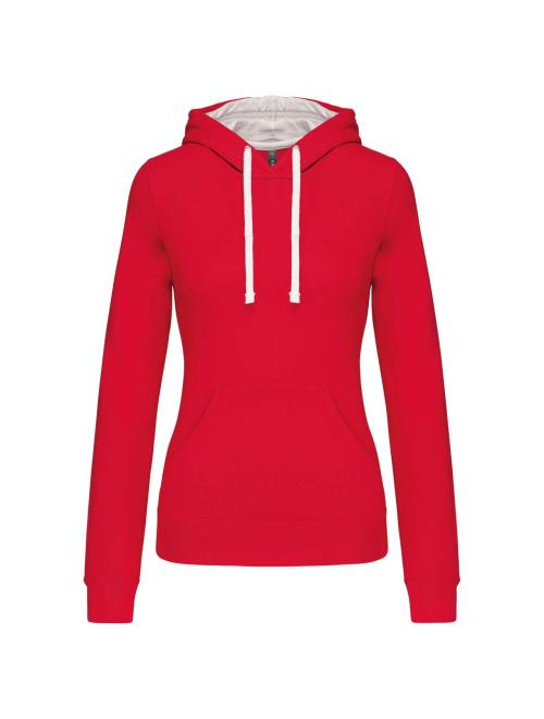 LADIES’ CONTRAST HOODED SWEATSHIRT LADIES’ CONTRAST HOODED SWEATSHIRT