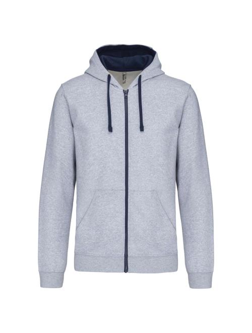 MEN'S CONTRAST HOODED FULL ZIP SWEATSHIRT MEN'S CONTRAST HOODED FULL ZIP SWEATSHIRT