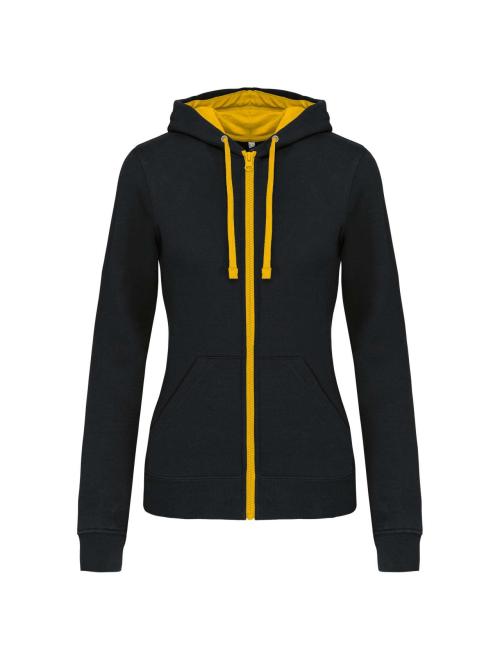 LADIES’ CONTRAST HOODED FULL ZIP SWEATSHIRT LADIES’ CONTRAST HOODED FULL ZIP SWEATSHIRT