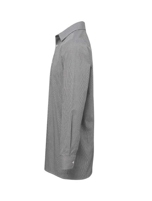 MEN'S LONG SLEEVE GINGHAM COTTON MICROCHECK SHIRT