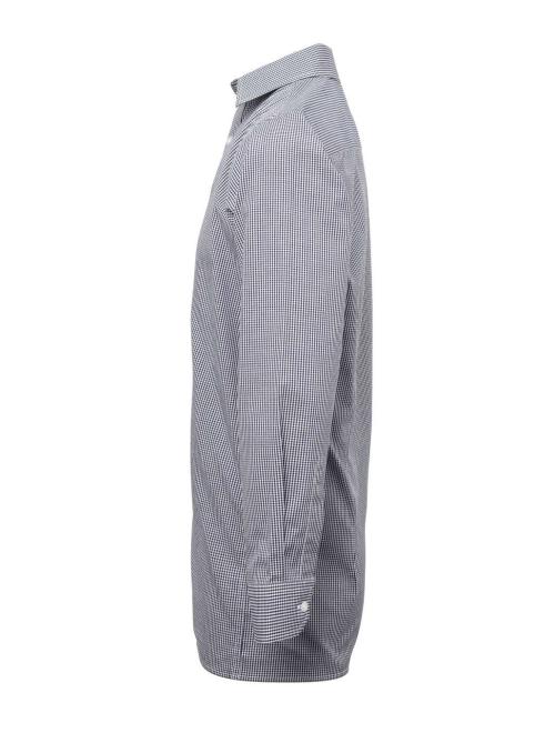 MEN'S LONG SLEEVE GINGHAM COTTON MICROCHECK SHIRT