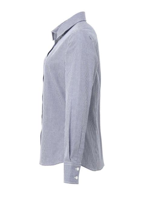 WOMEN'S LONG SLEEVE GINGHAM MICROCHECK SHIRT
